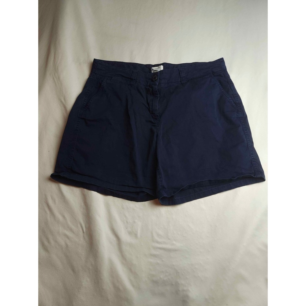 Crown & Ivy Charlotte Navy Blue Chino Shorts Womens Size 10 Casual Preppy
